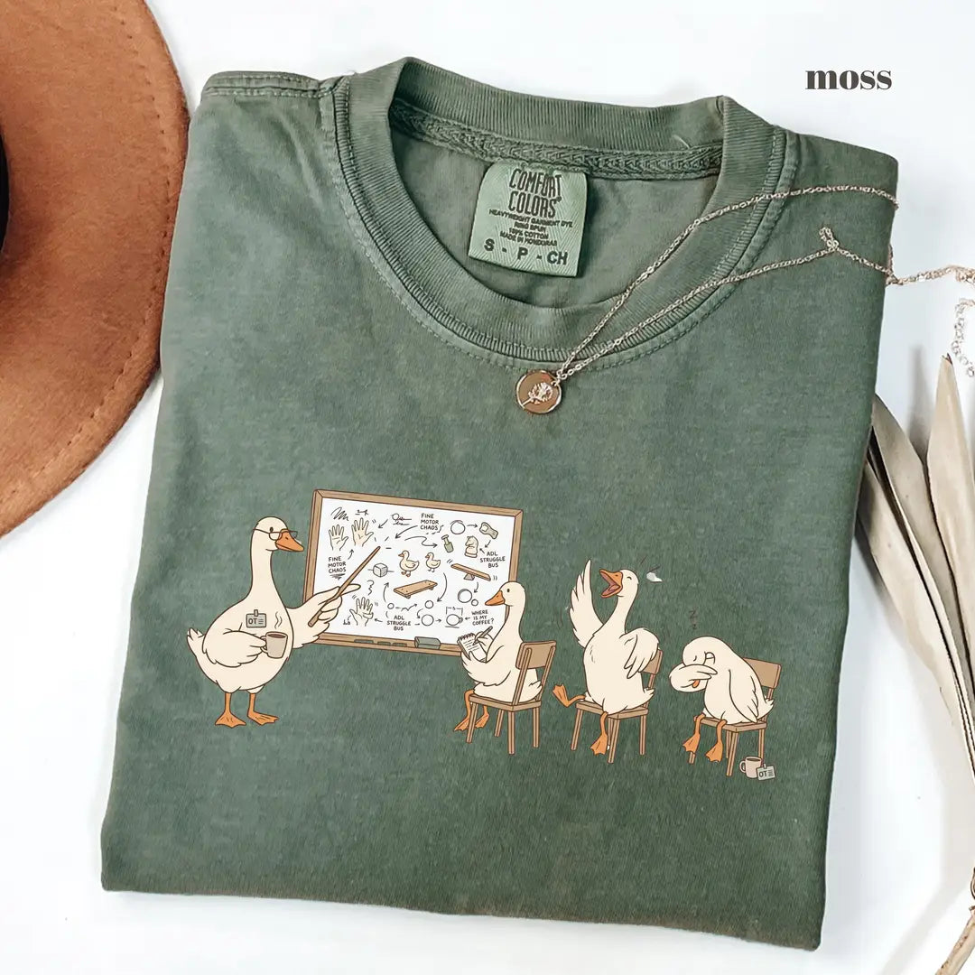 Moss Comfort Colors 1717 T-shirt with Occupational Therapist design