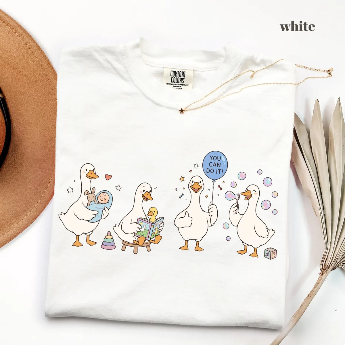 White Comfort Colors 1717 T-shirt with Child Life Specialist design