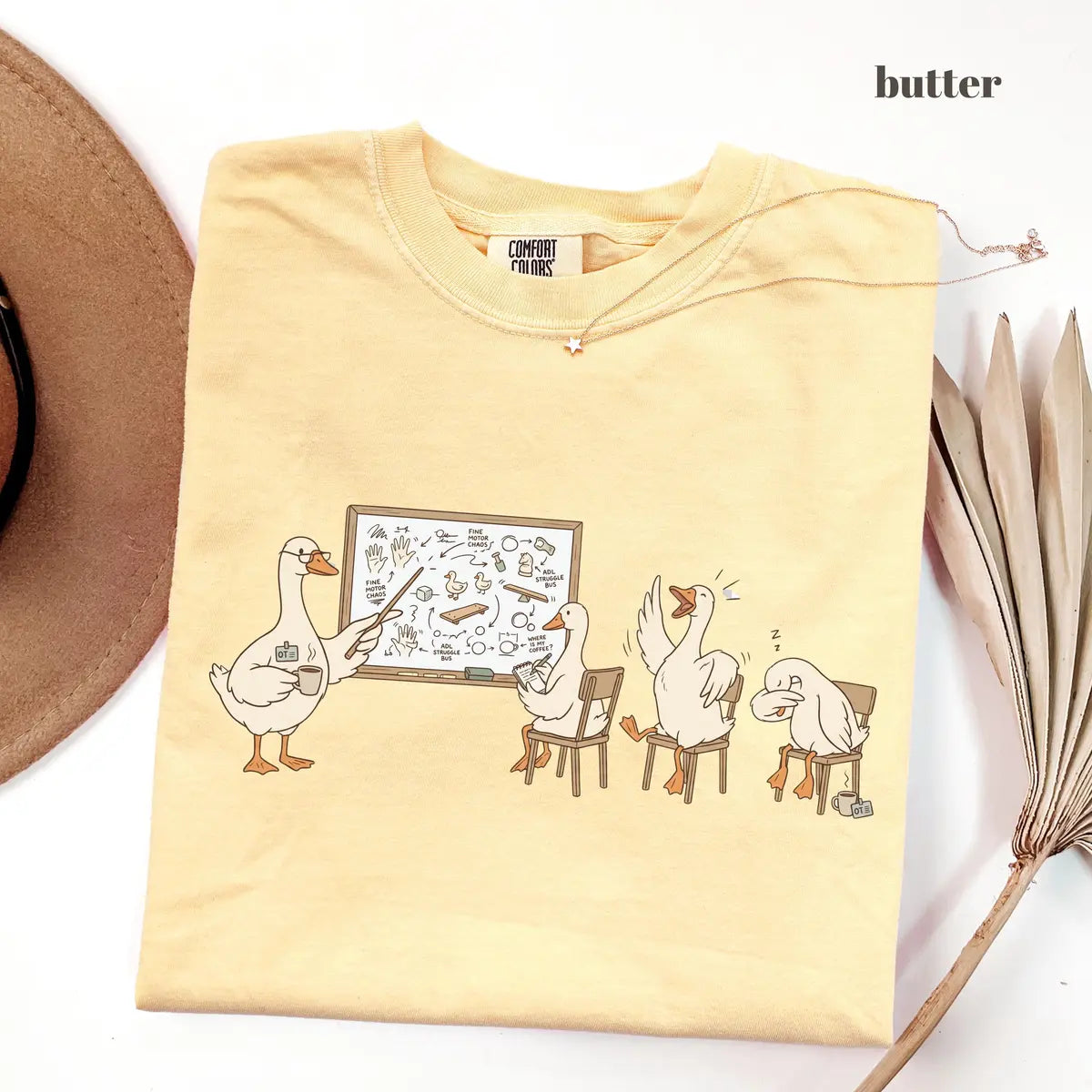 Butter Comfort Colors 1717 T-shirt with Occupational Therapist design