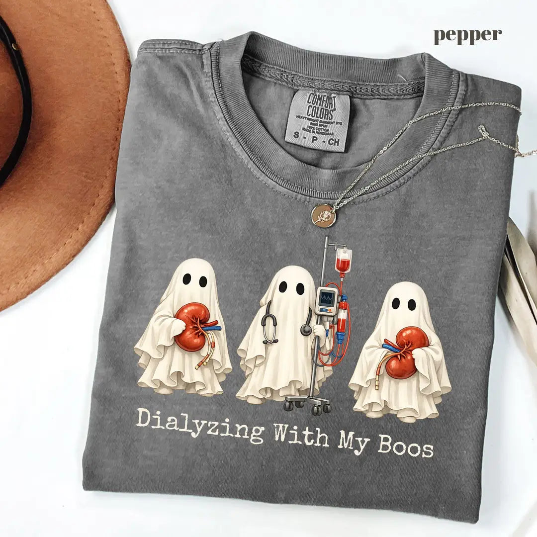 Pepper Comfort Colors 1717 T-shirt with Dialyzing With My Boos design