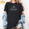 Black Comfort Colors 1717 T-shirt with Coffee Lover Activist design, alternate product view.