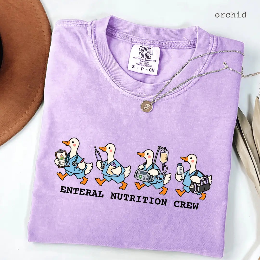 Comfort Colors 1717 T-shirt with Enteral Nutrition Crew design alternate view view 3