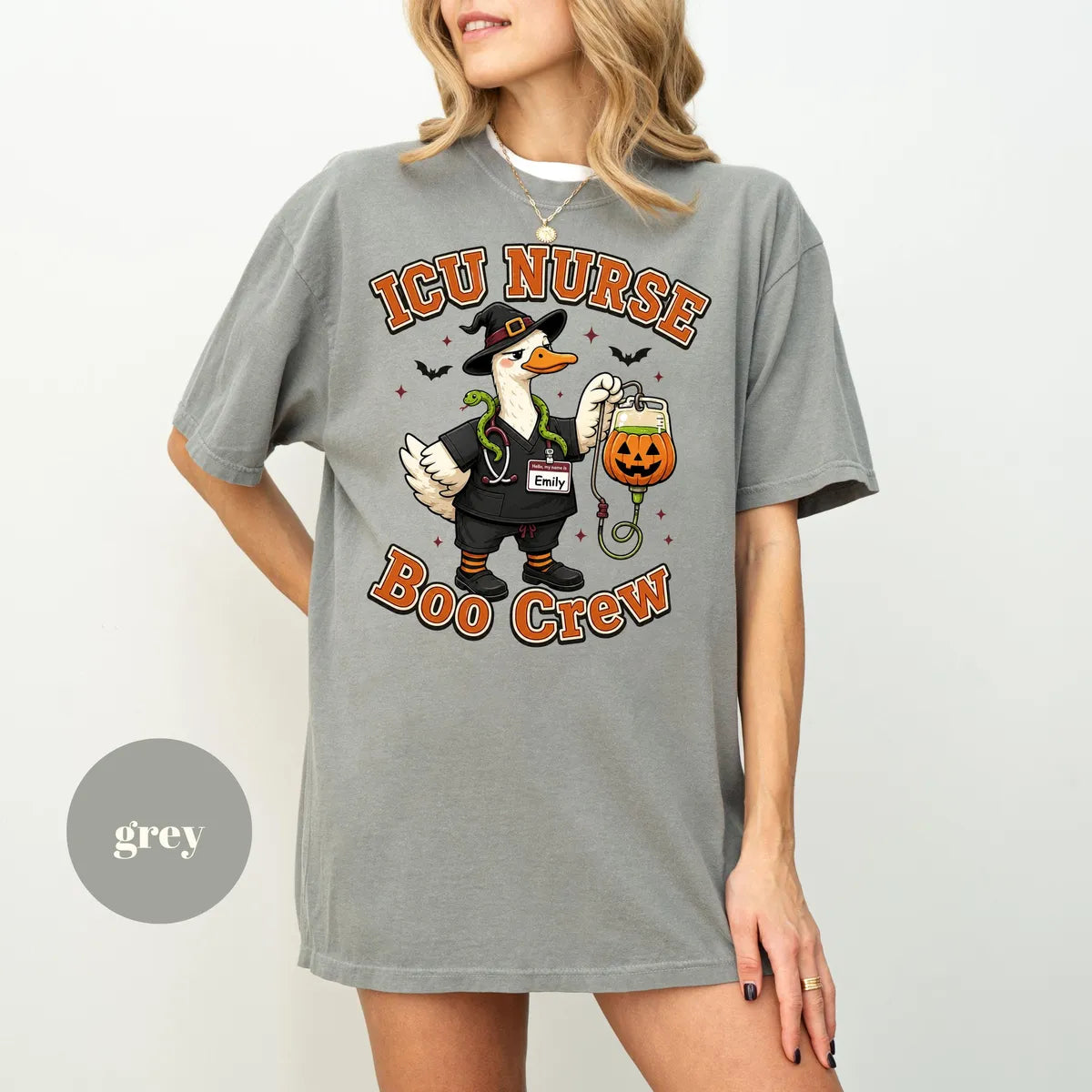 Comfort Colors 1717 T-shirt with ICU Nurse design alternate view view 2