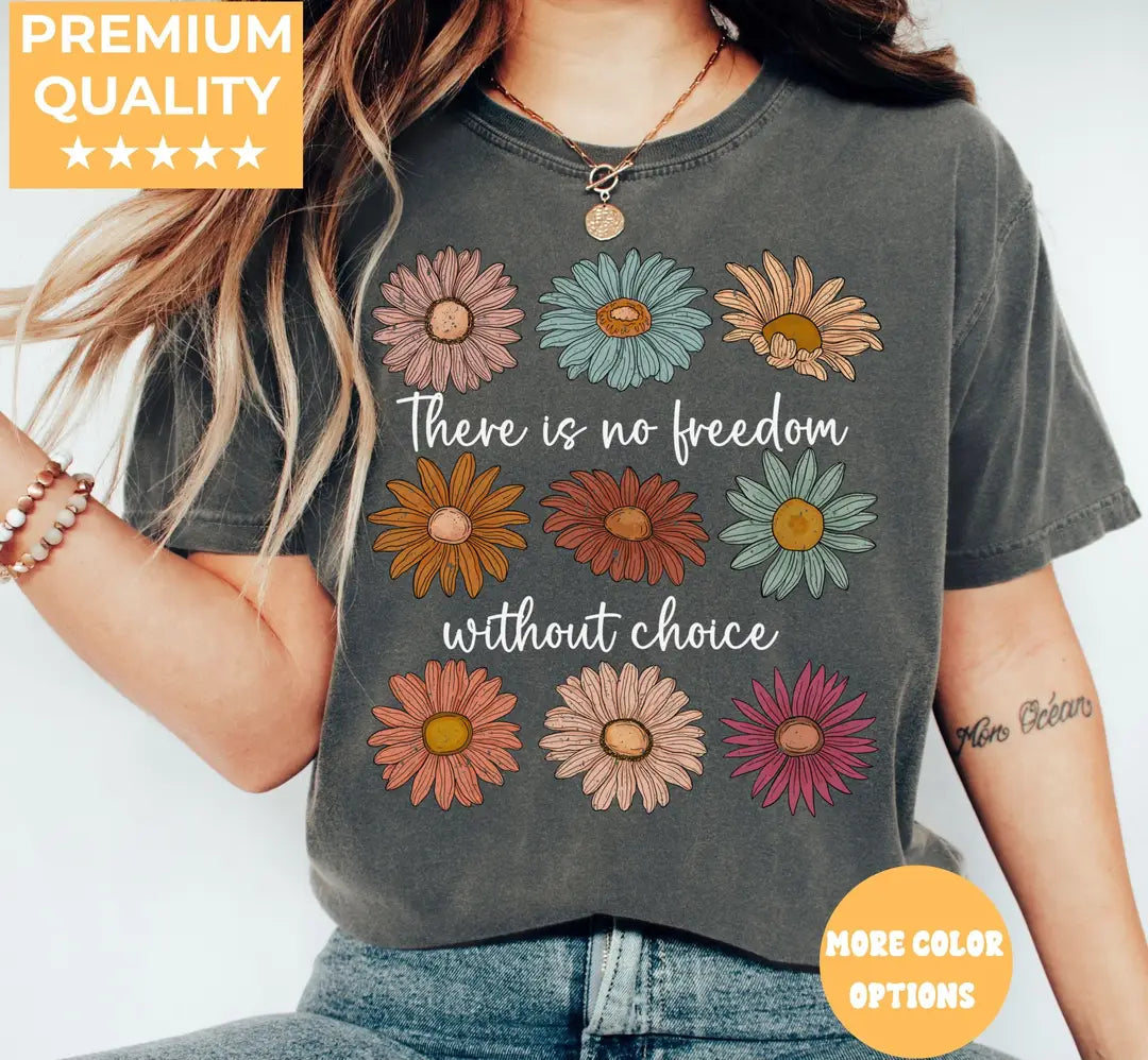 Pepper Comfort Colors 1717 T-shirt with Feminist design, hero view.