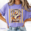 Off to the Midnight Vein Hunt - Nurse Goose Halloween Comfort Colors T-Shirt hero view in Violet.