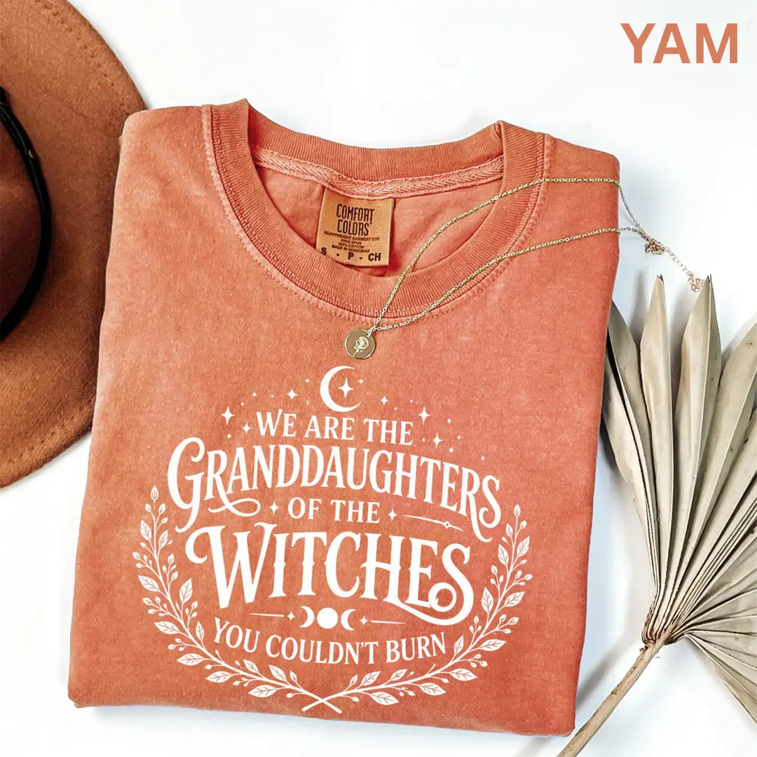 We Are the Granddaughters of the Witches You Could Not Burn Comfort Colors T-Shirt alternate product view in Yam.