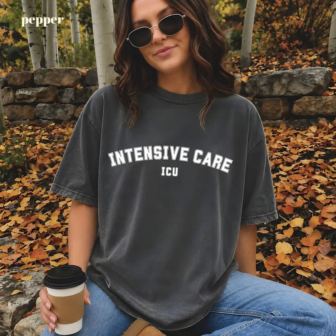 Comfort Colors 1717 T-shirt with ICU Nurse design alternate view view 2