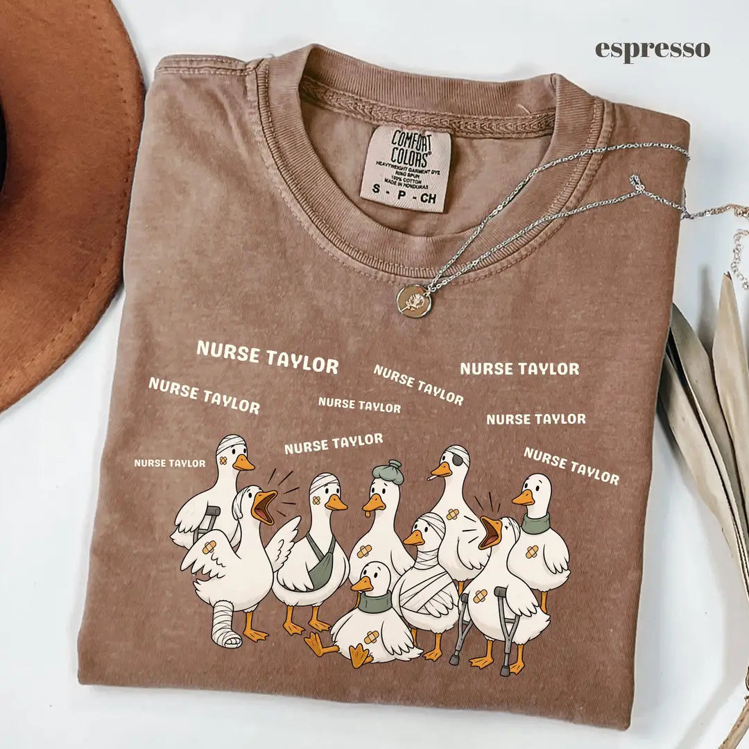 Espresso Comfort Colors 1717 T-shirt with Nurse design
