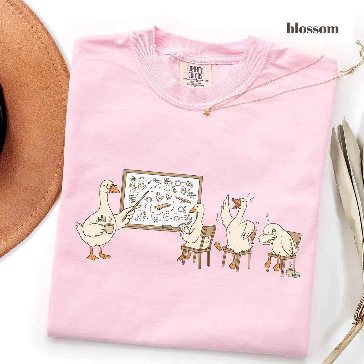 Blossom Comfort Colors 1717 T-shirt with Occupational Therapist design