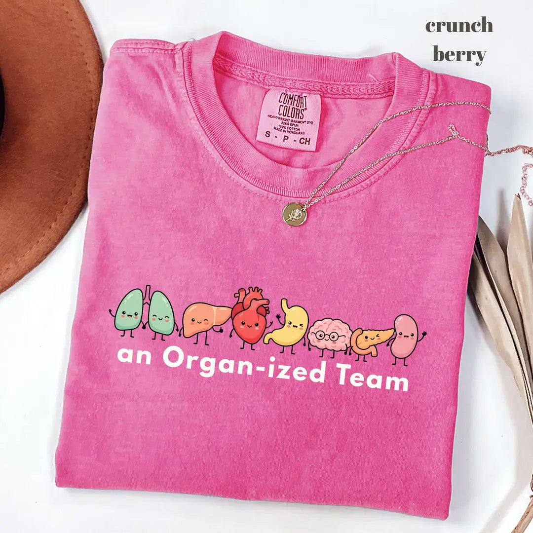 Comfort Colors 1717 T-shirt with Organ-ized Team design alternate view view 2