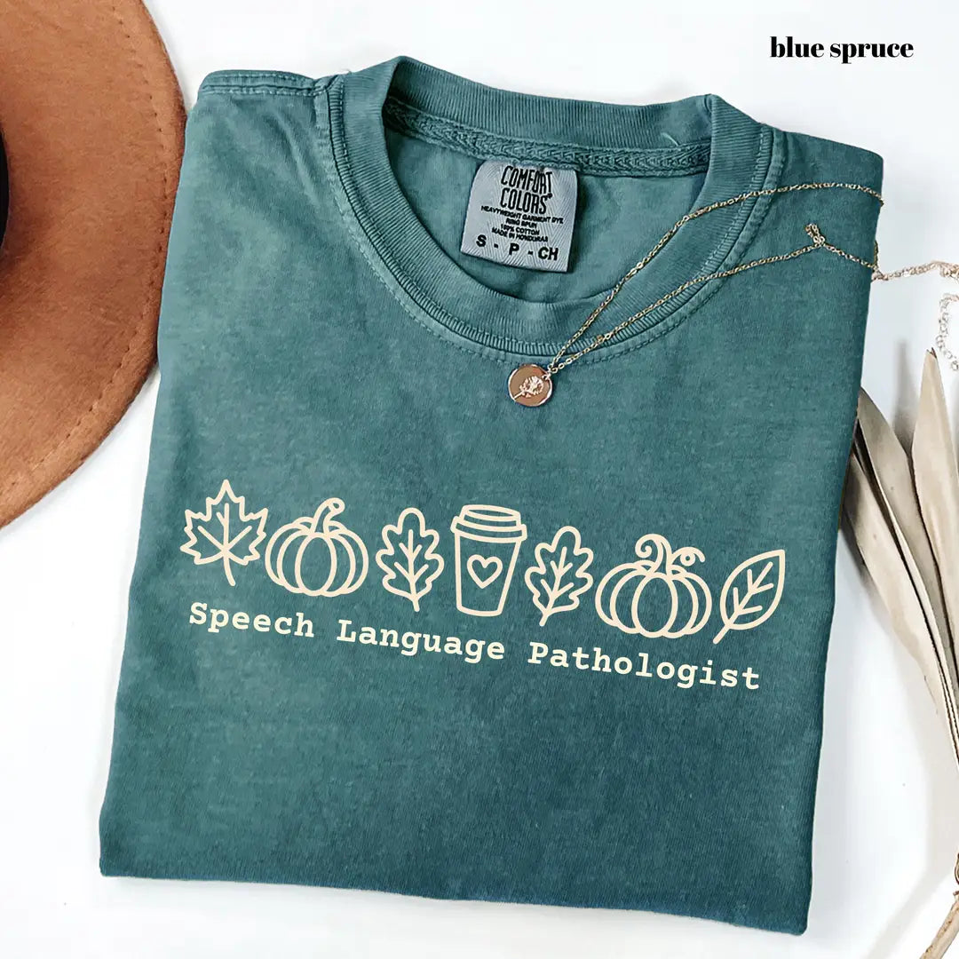 Comfort Colors 1717 T-shirt with Fall SLP design alternate view view 2