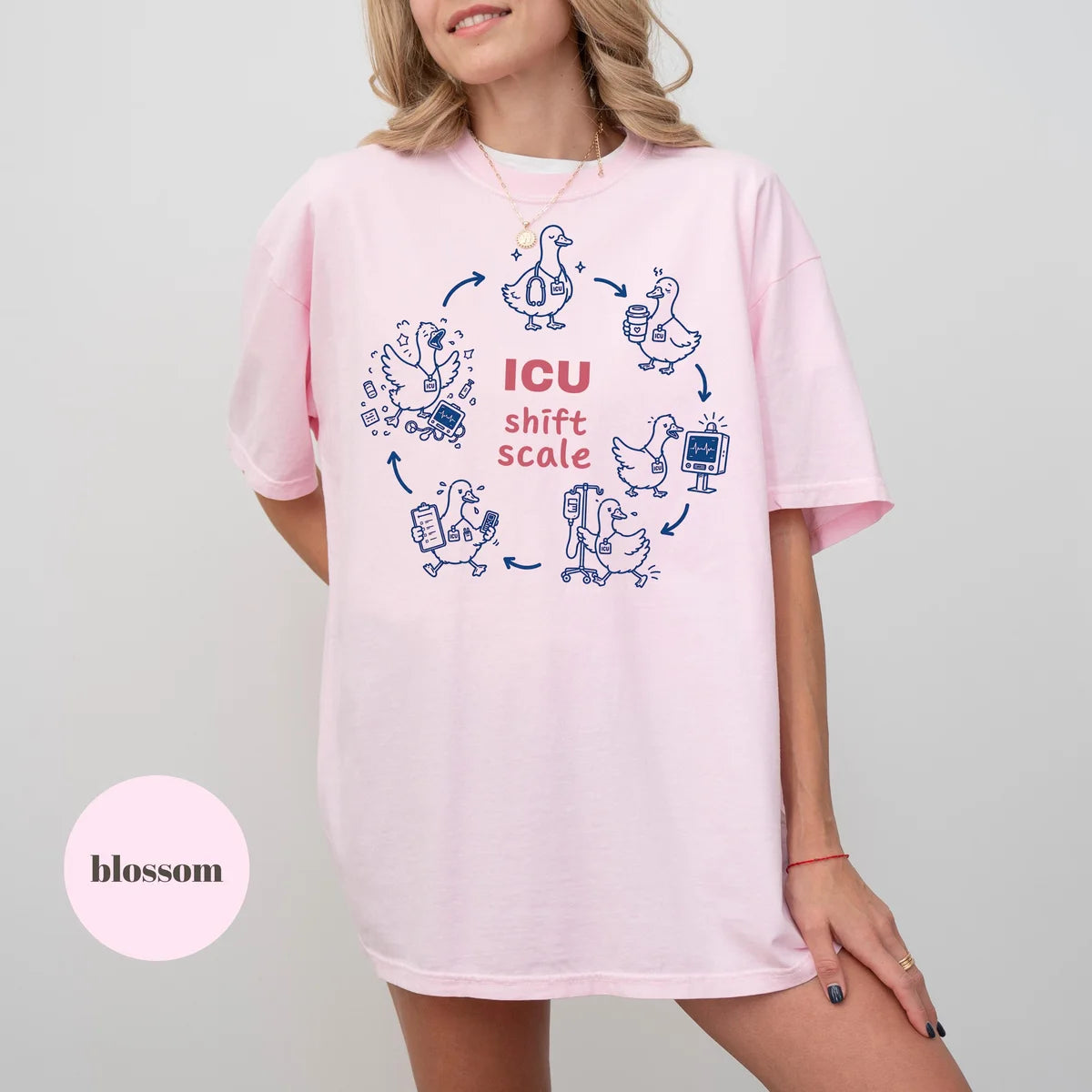 Comfort Colors 1717 T-shirt with ICU Nurse design alternate view view 4