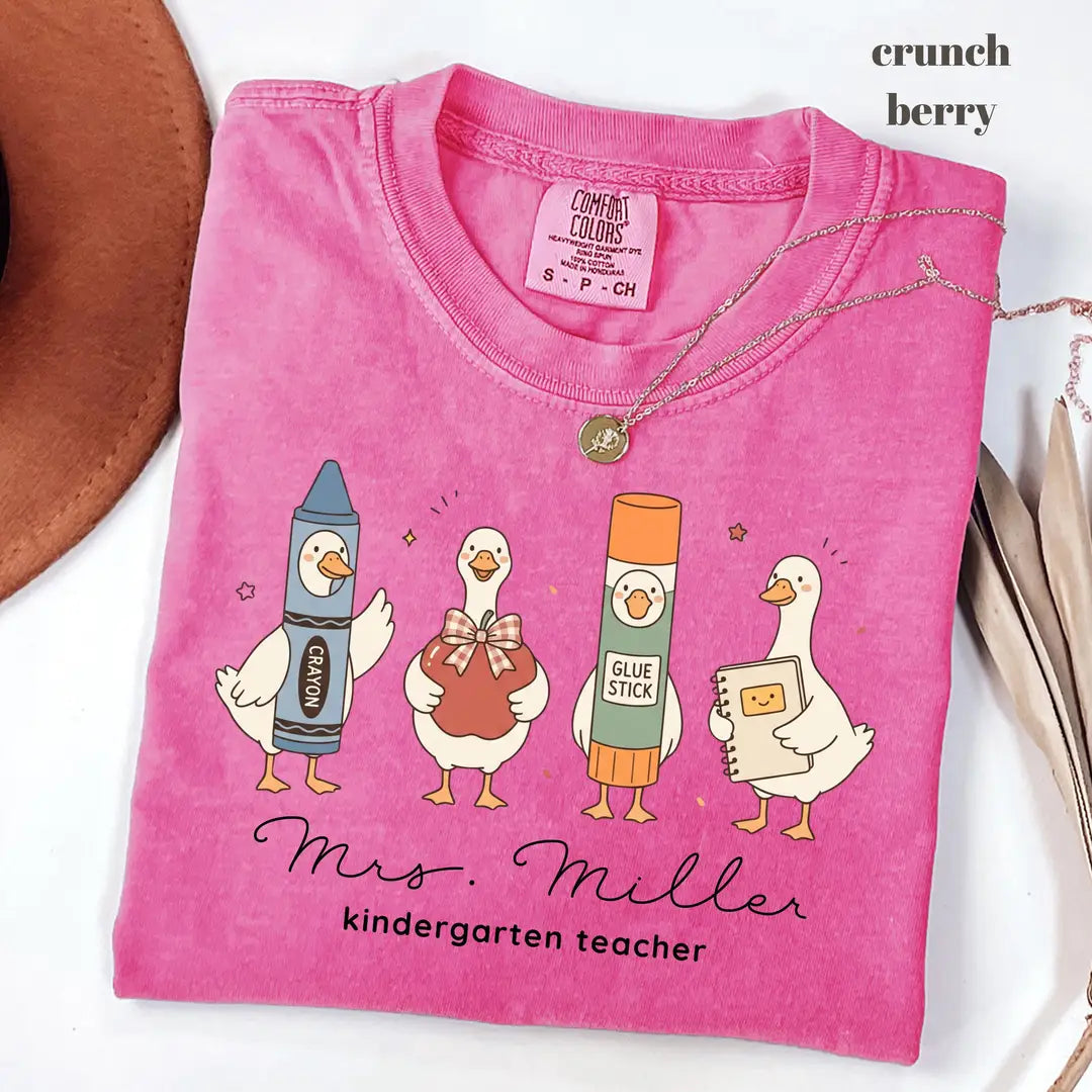 Comfort Colors 1717 T-shirt with First Grade Teacher design alternate view