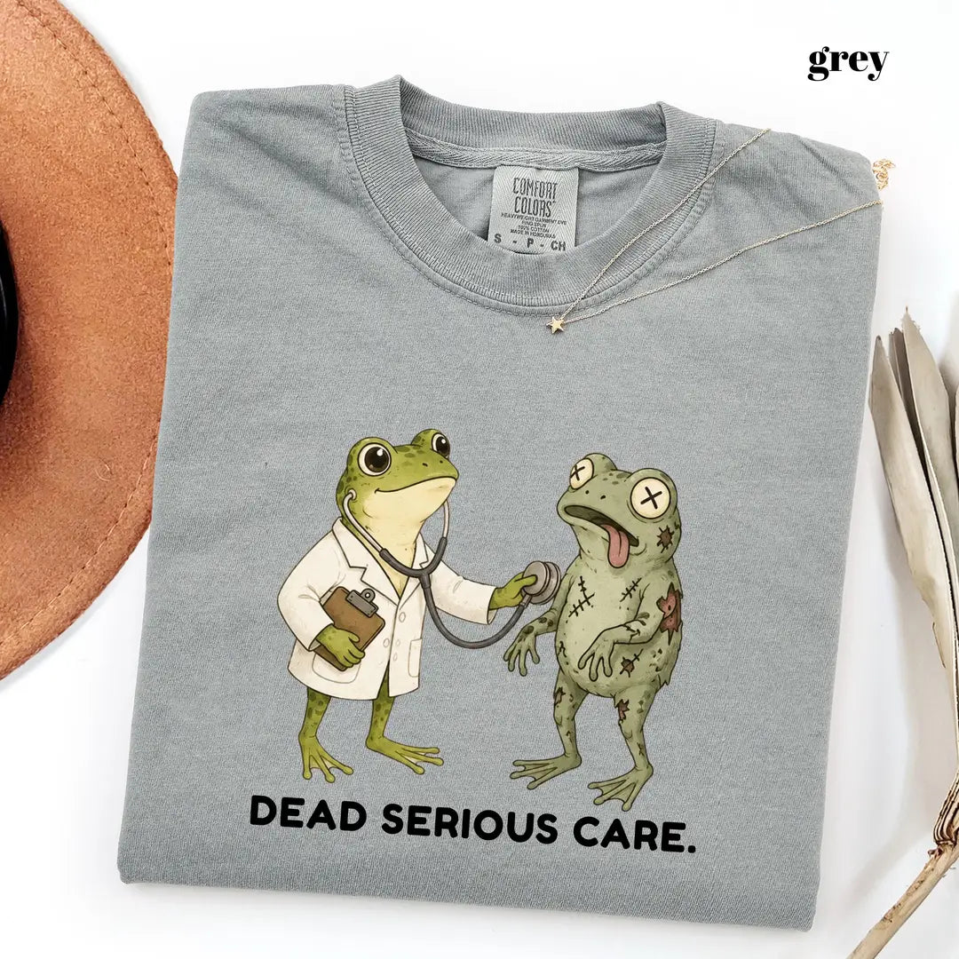 Comfort Colors 1717 T-shirt with Dead Serious Care design alternate view view 4