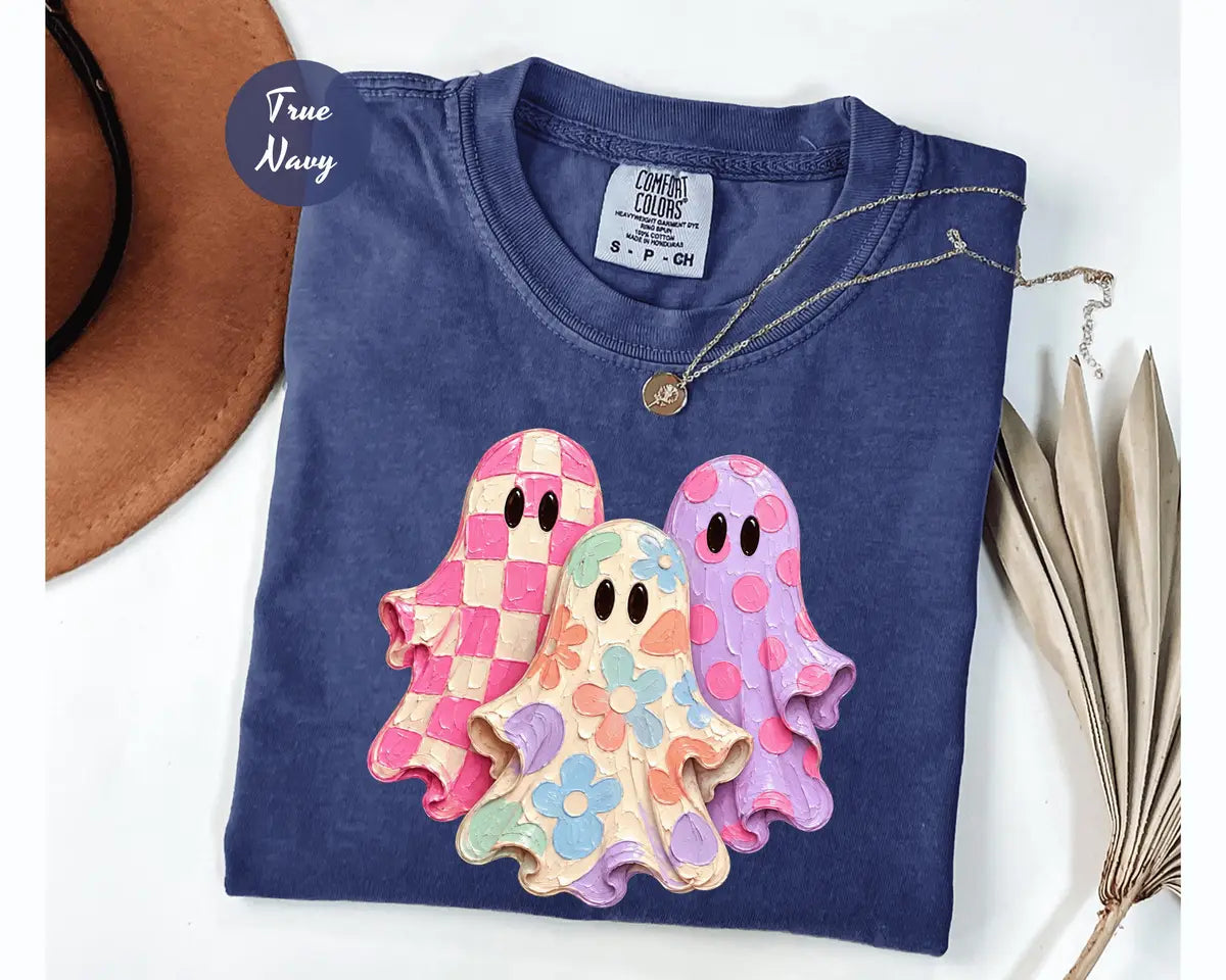 Comfort Colors 1717 T-shirt with Halloween Ghost design alternate view view 5