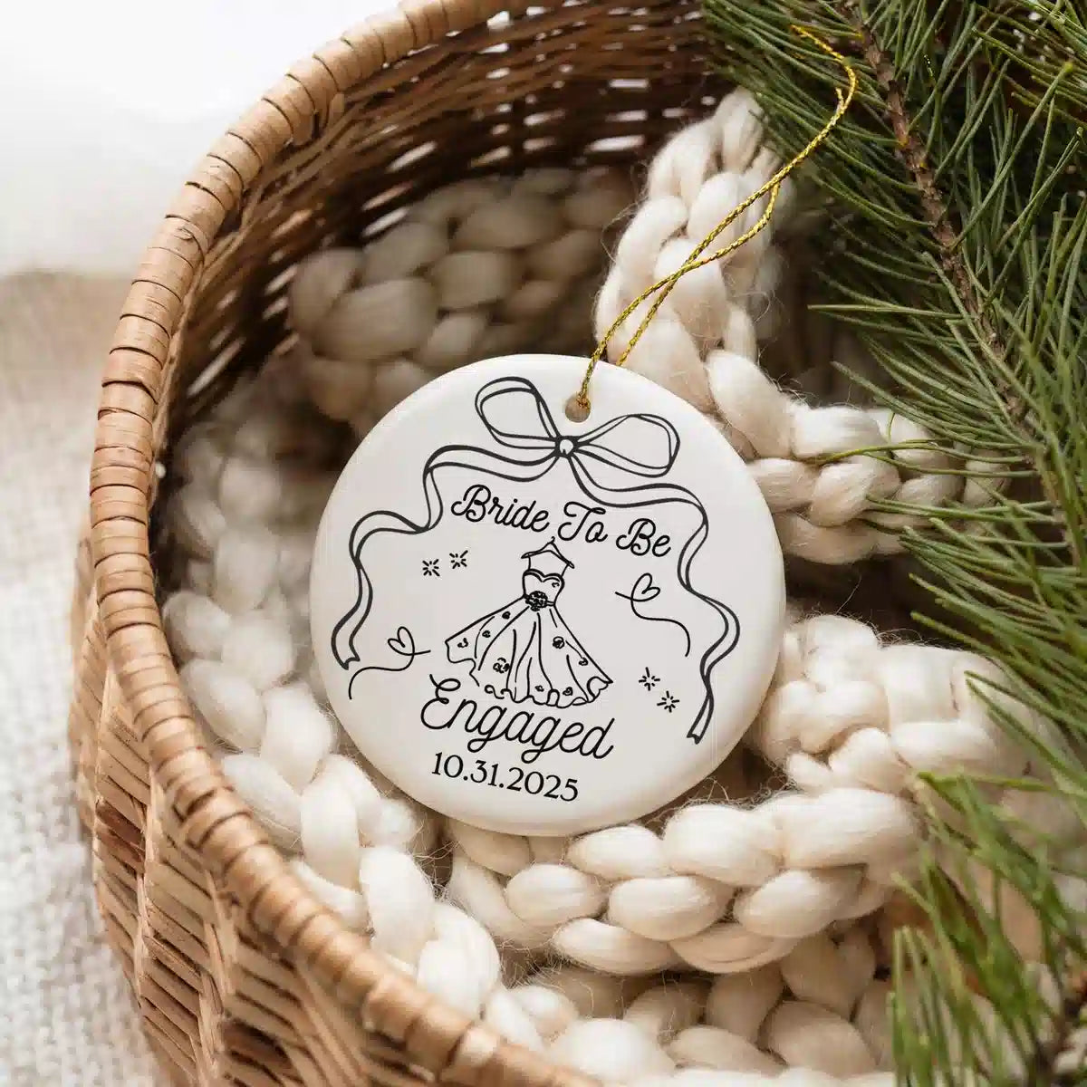 engaged ornament lifestyle basket