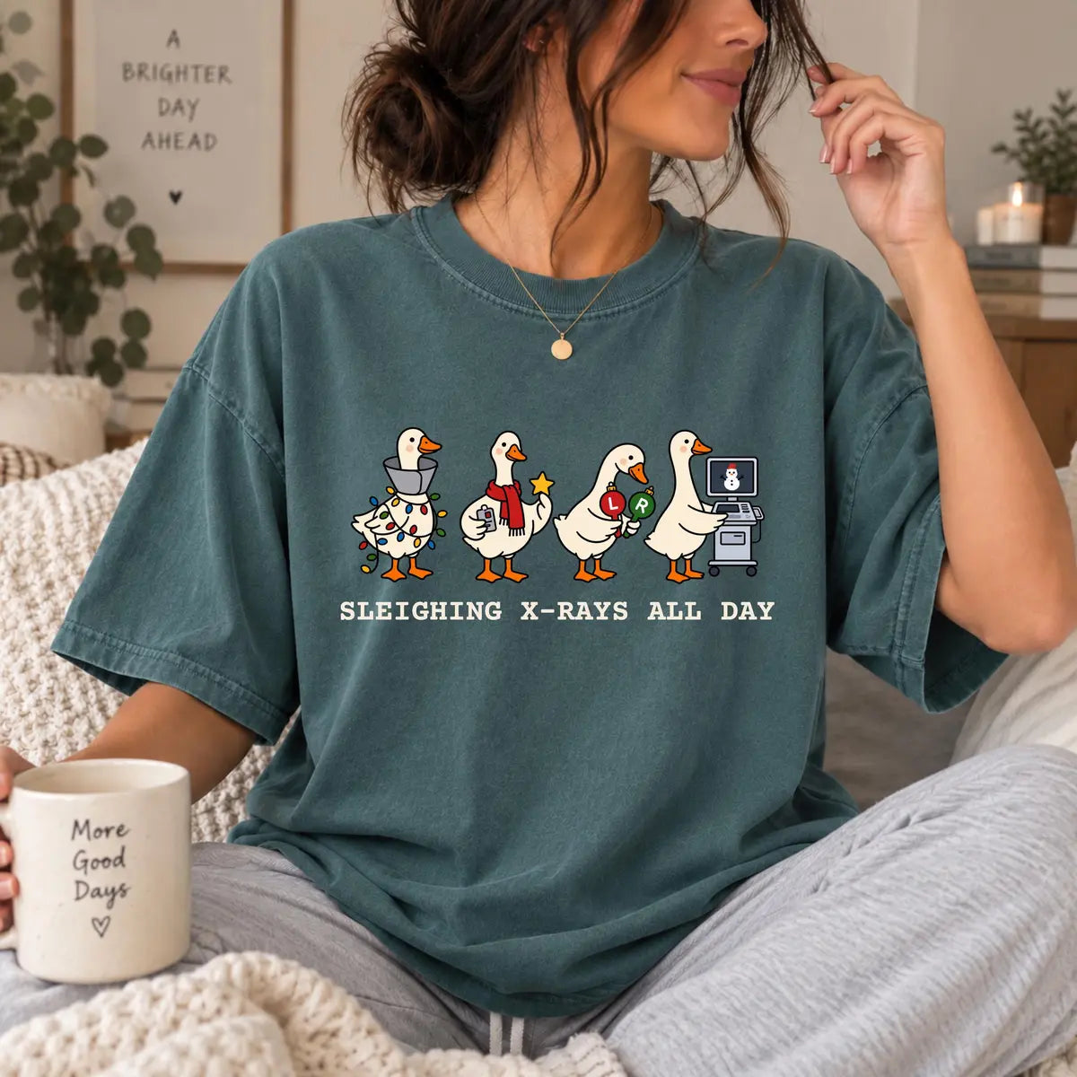 Comfort Colors 1717 T-shirt with Radiology Christmas design alternate view view 2