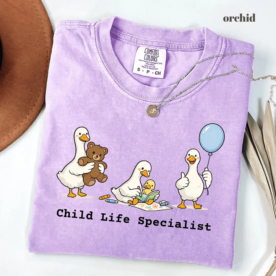 Comfort Colors 1717 T-shirt with Child Life Specialist design alternate view view 2
