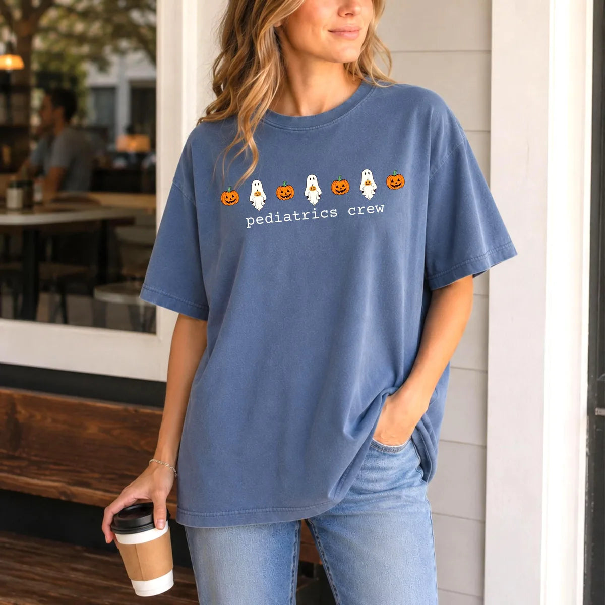 Comfort Colors 1717 T-shirt with Pediatrics Crew design alternate view view 4