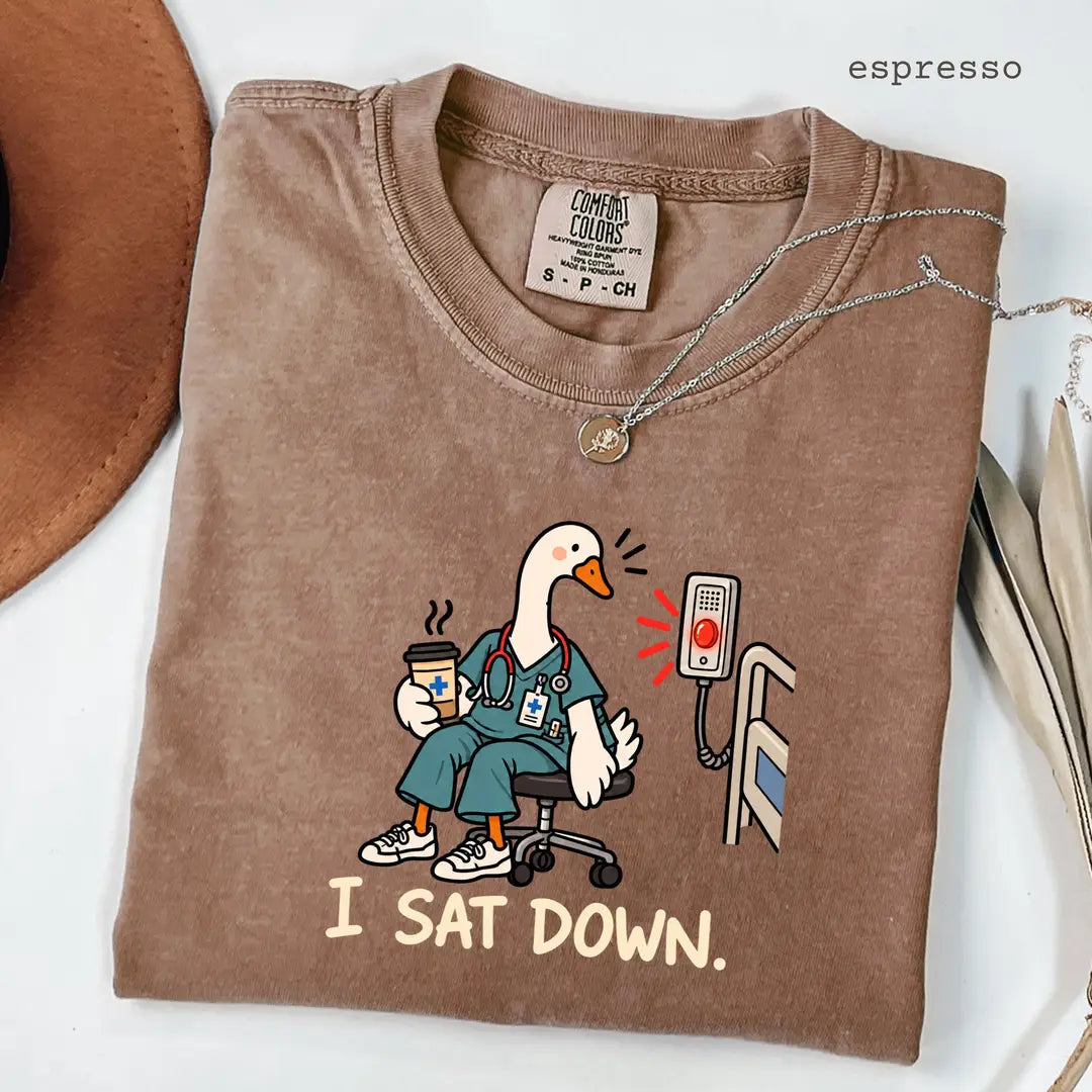 Espresso Comfort Colors 1717 T-shirt with Nurse Humor design