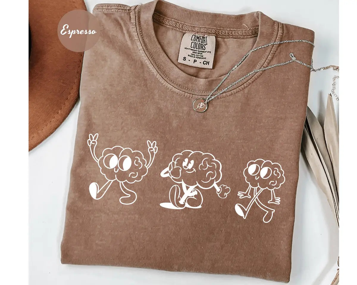 Espresso Comfort Colors 1717 T-shirt with Mental Health Awareness design