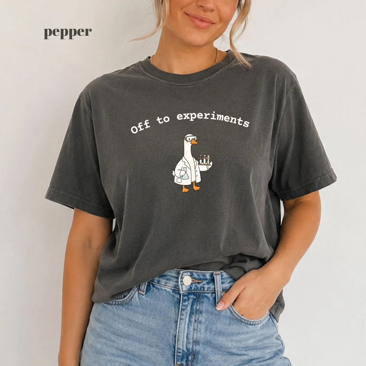 Pepper Comfort Colors 1717 T-shirt with Off To Experiments design