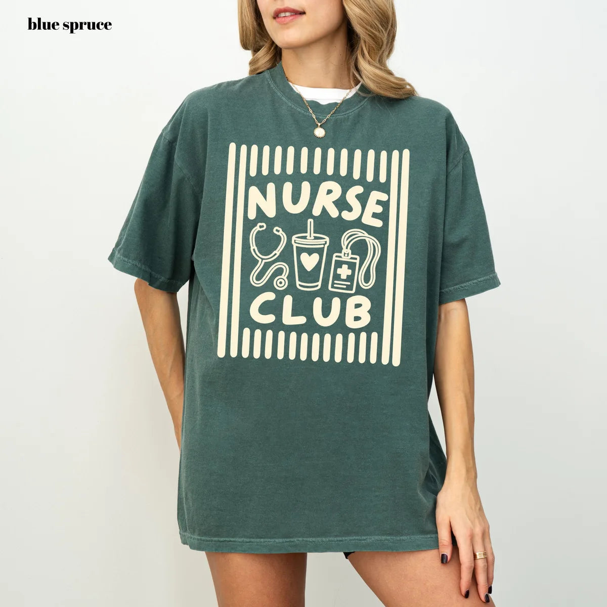 Comfort Colors 1717 T-shirt with Nurse Club design alternate view view 3