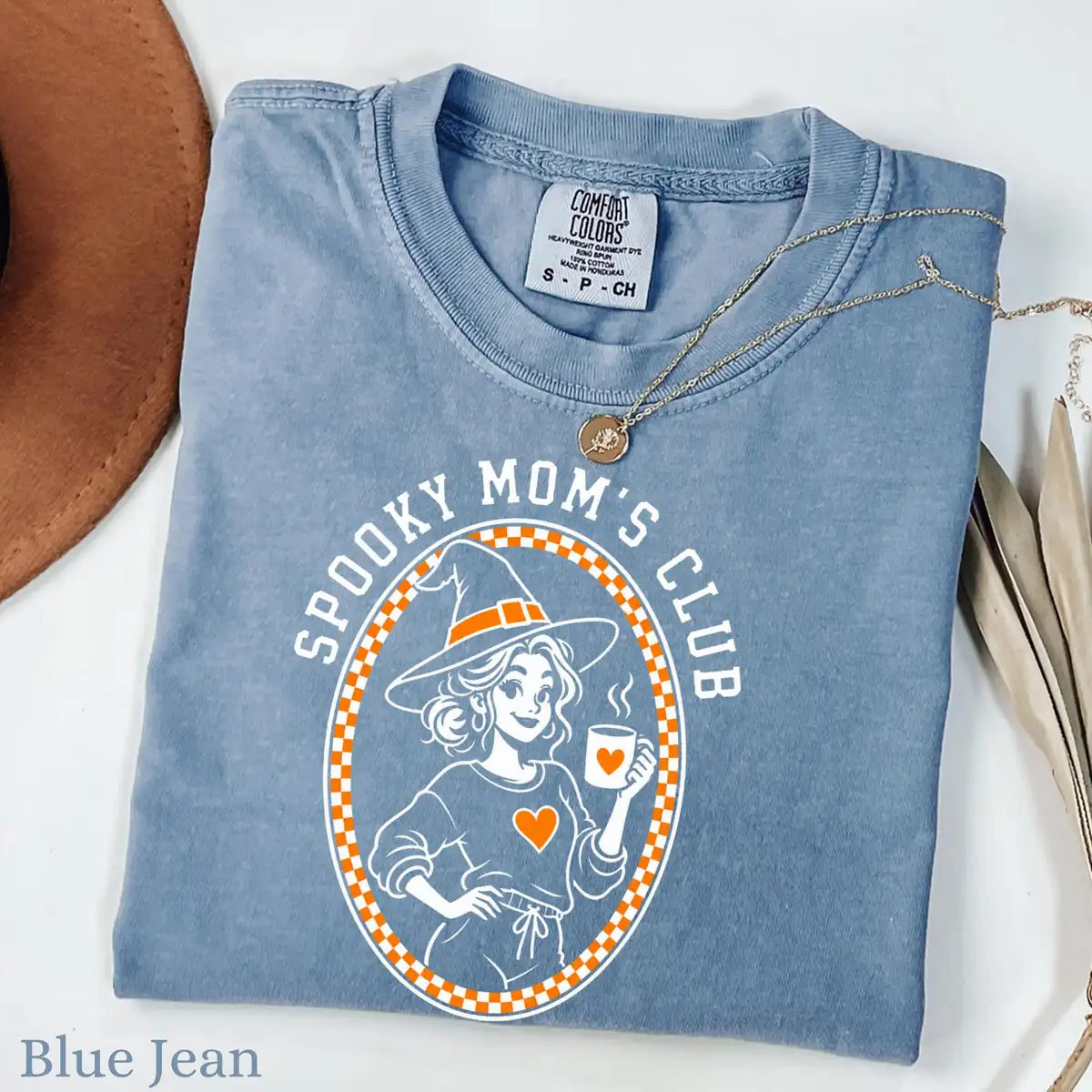 Comfort Colors T-shirt in Ivory featuring coffee witch graphic