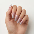 stardust silver 3d glitter almond long press on nails lifestyle 02