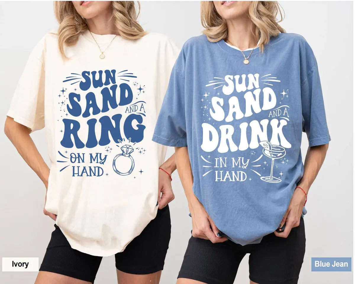 sun sand ring on my hand custom name bachelorette party comfort colors t shirt color chart 02