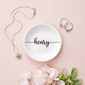 Personalized ring dish shape and finish options