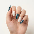 teal ivory 3d cat eye almond press on nails seashell pearl lifestyle 02
