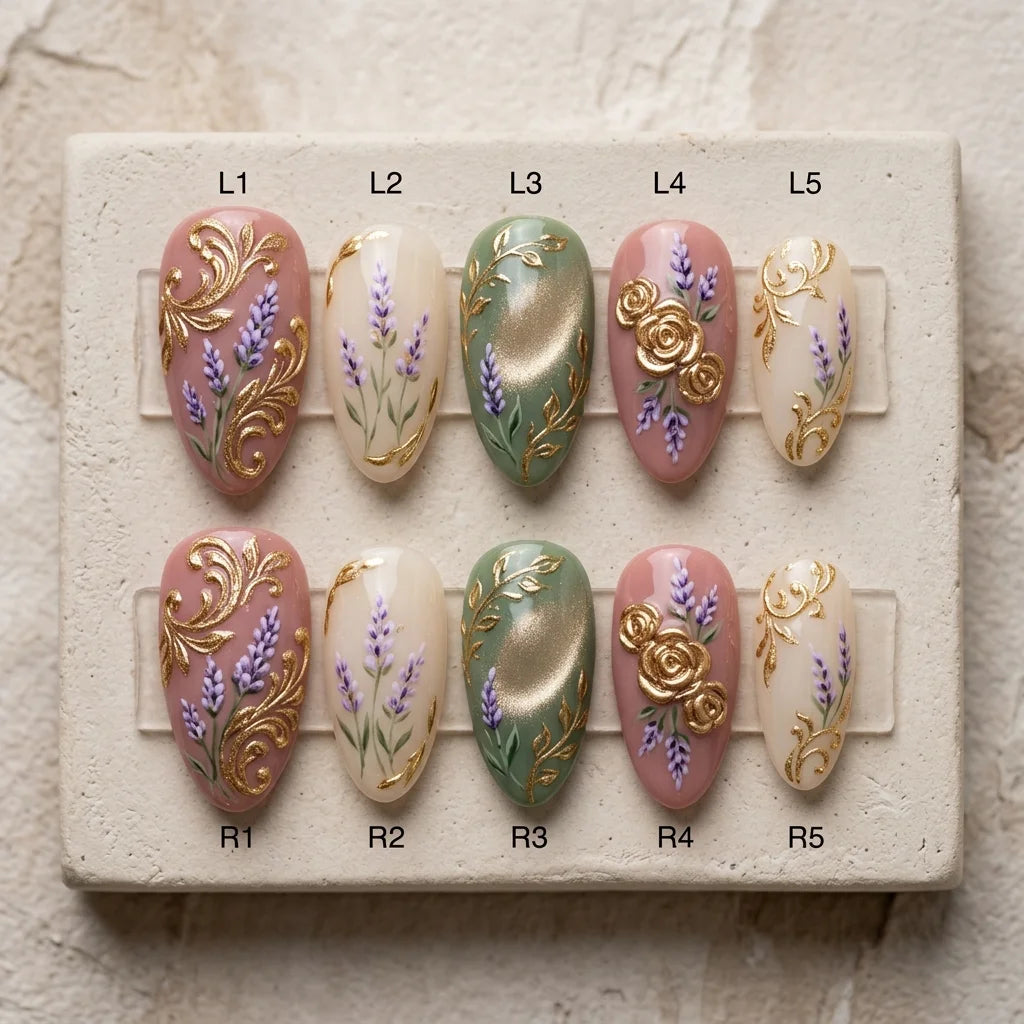 terracotta pink almond medium press on nails lavender mockup 01