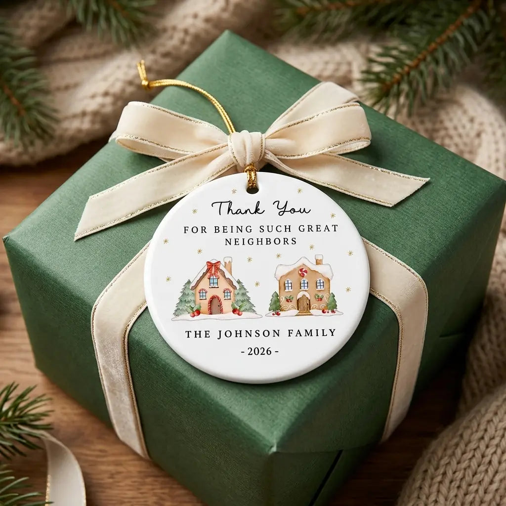 thank you great neighbor personalized christmas neighbor ornament gift