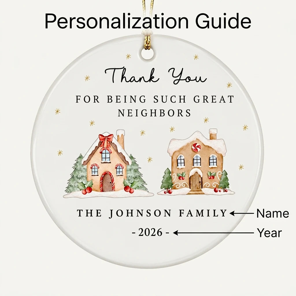 thank you great neighbor personalized christmas neighbor ornament guide