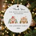 thank you great neighbor personalized christmas neighbor ornament tree