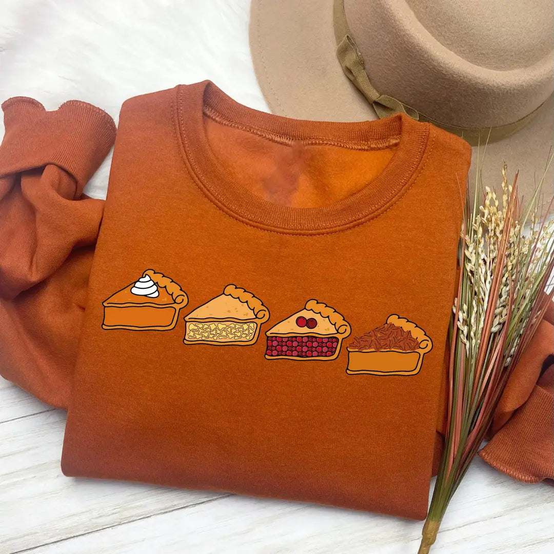 Thanksgiving Pie Crewneck Sweatshirt alternate product view.