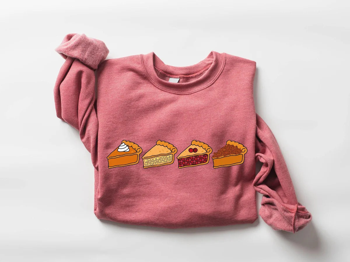Thanksgiving Pie Crewneck Sweatshirt alternate product view.