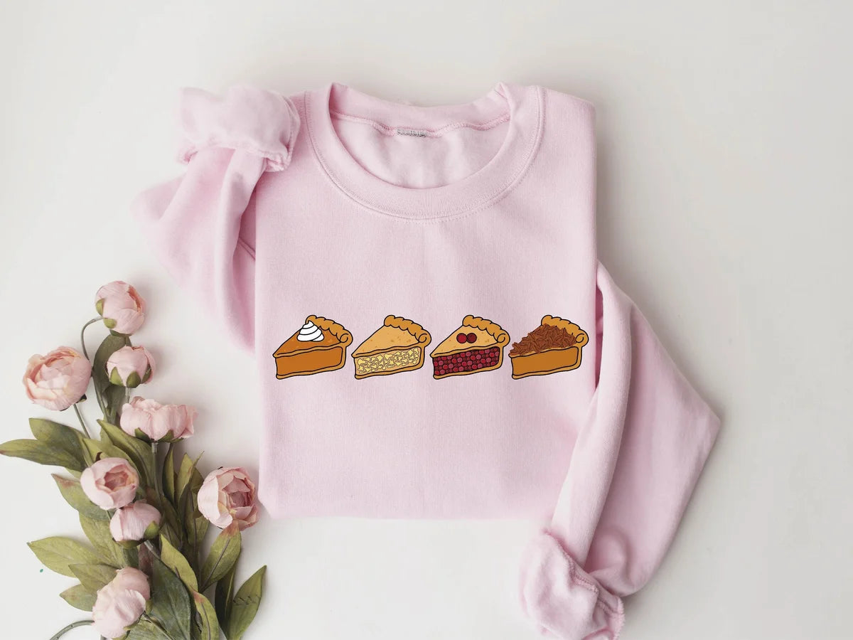 Thanksgiving Pie Crewneck Sweatshirt alternate product view.