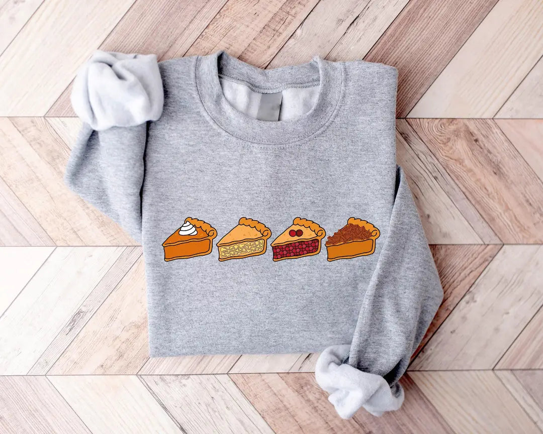 Thanksgiving Pie Crewneck Sweatshirt alternate product view.