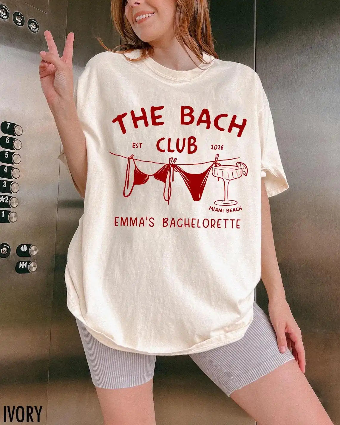 The Bach Club Bridal - Custom Name - Bachelorette Party Comfort Colors T-Shirt - Comfort Colors T-Shirt Color Palette Chart