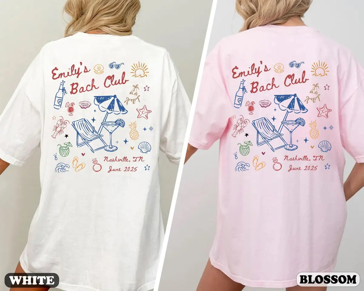 Last Splash - Custom Name - Beach Bachelorette Party Comfort Colors T-Shirt - Comfort Colors T-Shirt Mockup Image