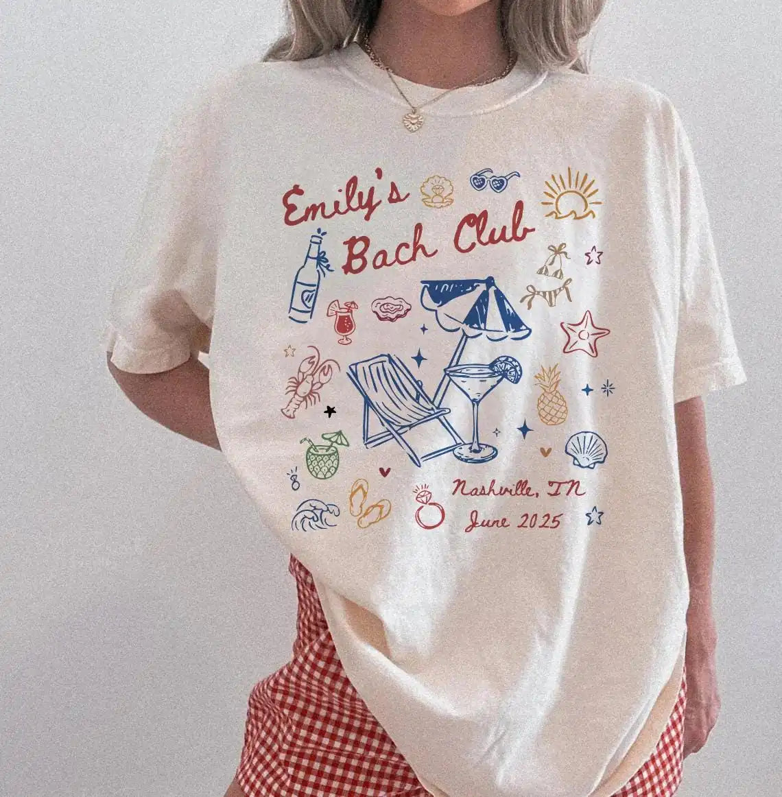 Last Splash - Custom Name - Beach Bachelorette Party Comfort Colors T-Shirt - Comfort Colors T-Shirt Mockup Image