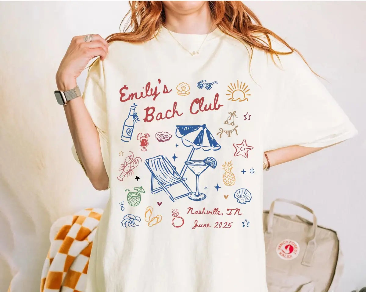 Last Splash - Custom Name - Beach Bachelorette Party Comfort Colors T-Shirt - Comfort Colors T-Shirt Mockup Image