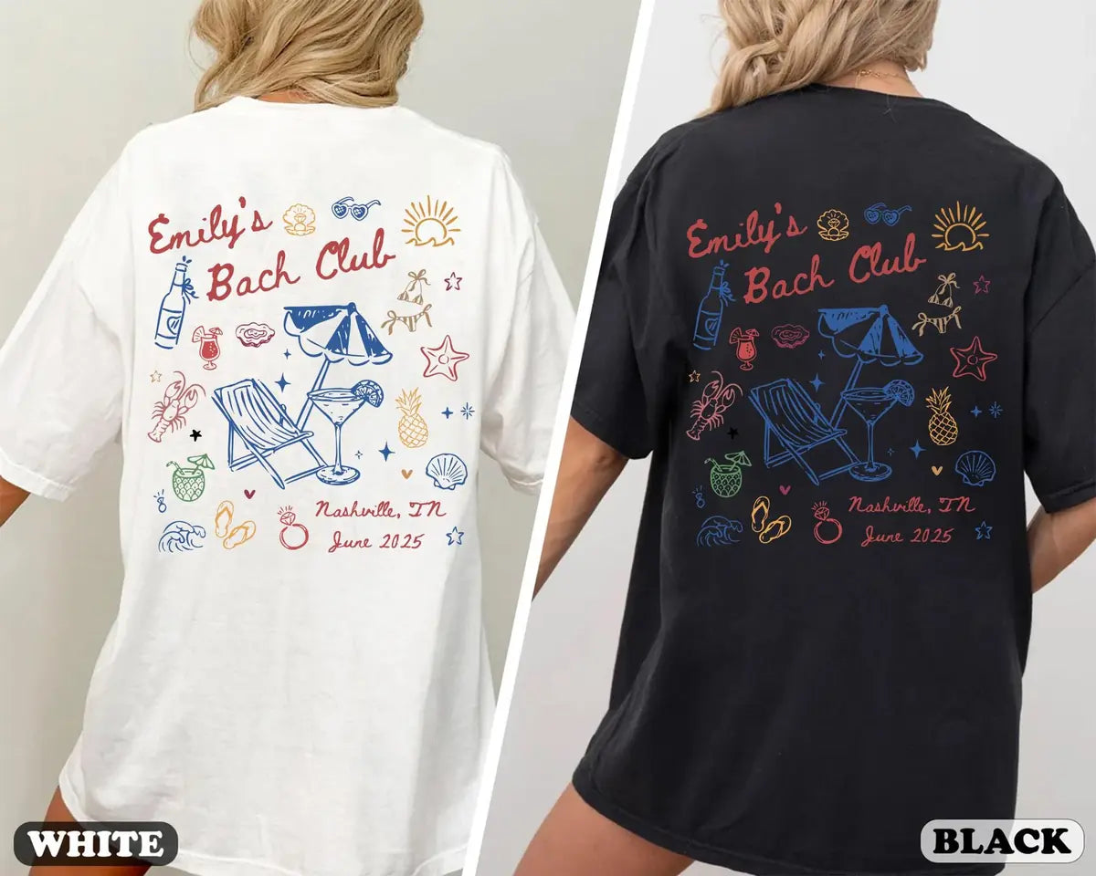 Last Splash - Custom Name - Beach Bachelorette Party Comfort Colors T-Shirt - Comfort Colors T-Shirt Mockup Image