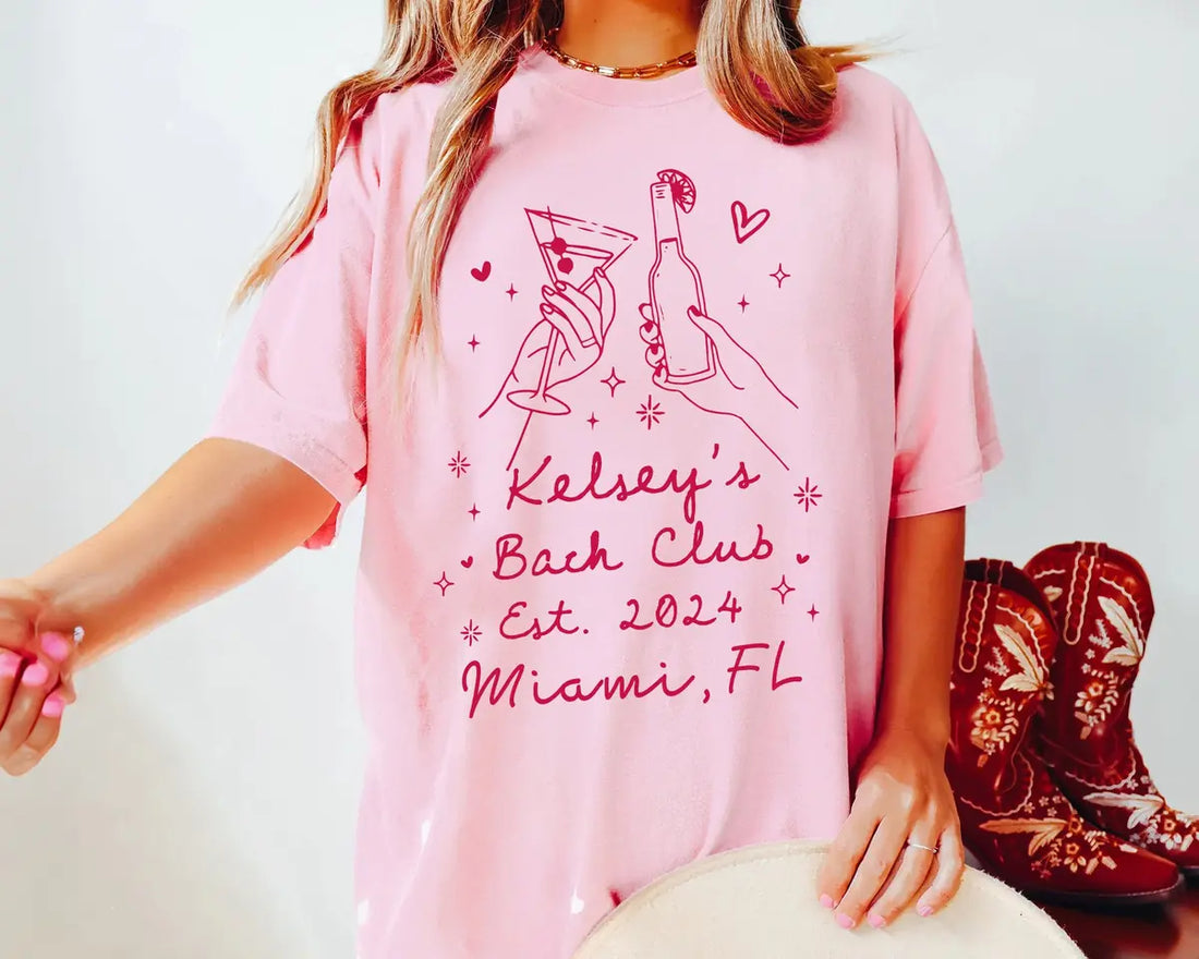 the bach club winery custom name location year bachelorette party comfort colors t shirt size chart