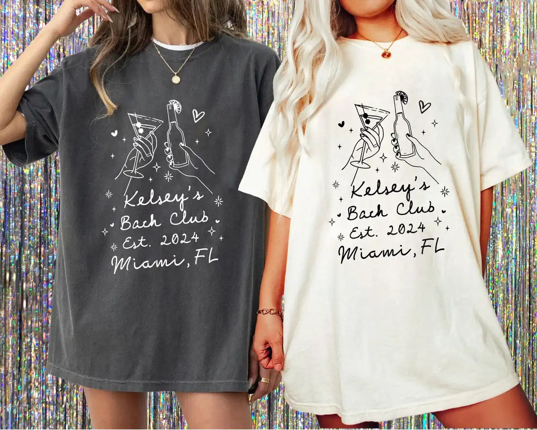the bach club winery custom name location year bachelorette party comfort colors t shirt size chart