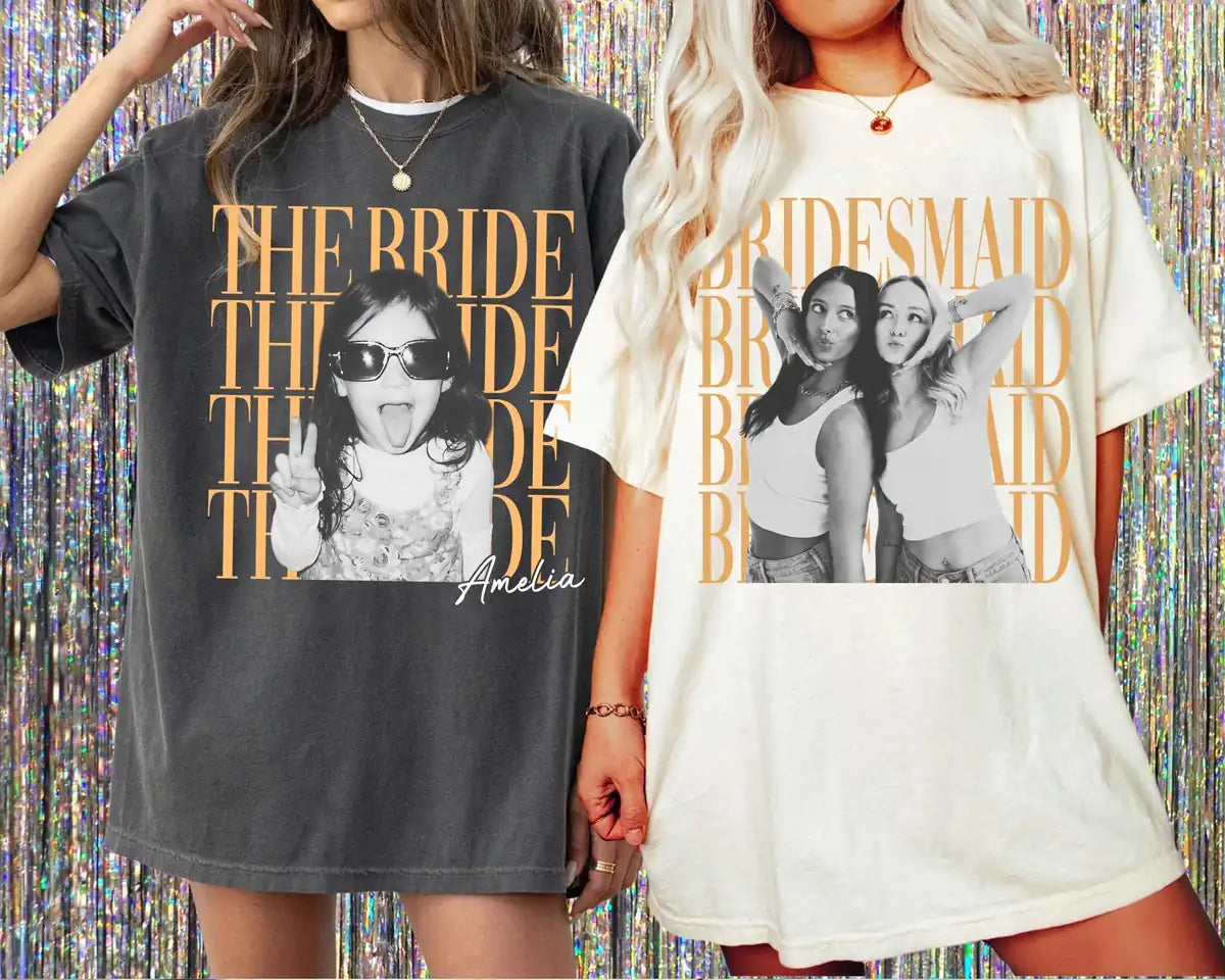 the-bride-collage-custom-photo-bachelorette-party-comfort-colors-t-shirt custom photo Comfort Colors T-Shirt model mockup preview 03