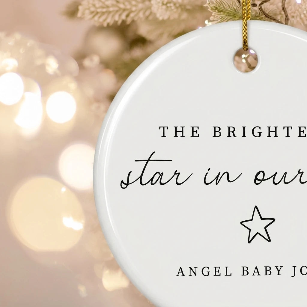 the brightest star in our sky personalized ornament detail