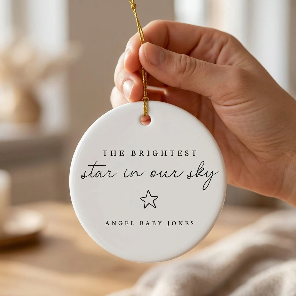 the brightest star in our sky personalized ornament hand